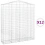 Cestas de gaviones 12 uds forma de arco hierro 200x50x220/240cm von , Töpfe und Pflanzgefäße - Ref: Foro24-3145776, Preis: 1,...