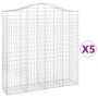 Cestas de gaviones 5 uds forma de arco hierro 200x50x200/220 cm von , Töpfe und Pflanzgefäße - Ref: Foro24-3145748, Preis: 75...