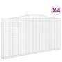 Cestas de gaviones 4 uds forma de arco hierro 400x30x200/220 cm von , Töpfe und Pflanzgefäße - Ref: Foro24-3145893, Preis: 94...