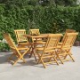 Sillas de jardín plegables 6 uds madera maciza teca 47x63x90 cm de , Sillas de jardín - Ref: Foro24-3155047, Precio: 520,07 €...