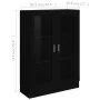Vitrina de madera contrachapada negro 82,5x30,5x115 cm de vidaXL, Librerías y estanterías - Ref: Foro24-802751, Precio: 90,31...