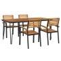 Juego de comedor de jardín 5 pzas madera maciza acacia y metal von , Gartensets - Ref: Foro24-3155418, Preis: 555,73 €, Rabat...