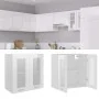 Glänzend weißer Hängeschrank aus technischem Glas und Holz von vidaXL, Küchenschränke - Ref: Foro24-802526, Preis: 70,81 €, R...