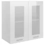 Glossy white engineering glass and wood hanging cabinet by vidaXL, Kitchen cabinets - Ref: Foro24-802526, Price: 73,33 €, Dis...