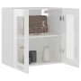 Glänzend weißer Hängeschrank aus technischem Glas und Holz von vidaXL, Küchenschränke - Ref: Foro24-802526, Preis: 70,81 €, R...