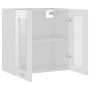 Glossy white engineering glass and wood hanging cabinet by vidaXL, Kitchen cabinets - Ref: Foro24-802526, Price: 73,33 €, Dis...