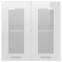 Glänzend weißer Hängeschrank aus technischem Glas und Holz von vidaXL, Küchenschränke - Ref: Foro24-802526, Preis: 73,33 €, R...