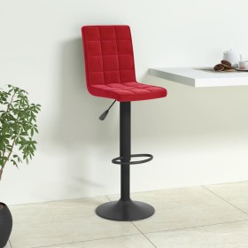 Taburete de cocina de terciopelo vino tinto de , Taburetes de cocina - Ref: Foro24-335758, Precio: 84,54 €, Descuento: %
