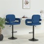 Taburetes de cocina 2 unidades tela azul by , Kitchen stools - Ref: Foro24-335621, Price: 168,72 €, Discount: %