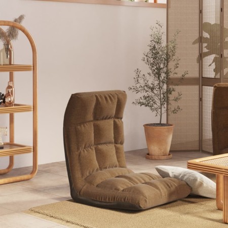 Silla de suelo plegable de tela marrón de , Sillas de suelo - Ref: Foro24-336587, Precio: 74,85 €, Descuento: %
