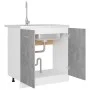 Schrank unter der Spüle aus grauem Sperrholz, 80 x 46 x 81,5 cm von vidaXL, Küchenschränke - Ref: Foro24-801200, Preis: 89,64...