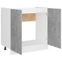 Armario debajo fregadero madera contrachapada gris 80x46x81,5cm de vidaXL, Armarios de cocina - Ref: Foro24-801200, Precio: 1...