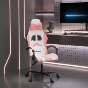 Silla gaming giratoria cuero sintético blanco y rosa von , Gaming-Stühle - Ref: Foro24-349600, Preis: 105,26 €, Rabatt: %