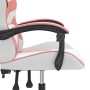 Silla gaming giratoria cuero sintético blanco y rosa by , Gaming chairs - Ref: Foro24-349552, Price: 104,19 €, Discount: %