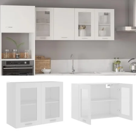 Küchenhängeschrank aus weißem Sperrholz 80x31x60 cm von vidaXL, Küchenschränke - Ref: Foro24-802529, Preis: 73,27 €, Rabatt: %