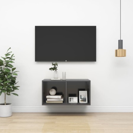 Mueble de pared para TV madera contrachapada gris 37x37x72 cm von , TV-Möbel - Ref: Foro24-805473, Preis: 34,73 €, Rabatt: %