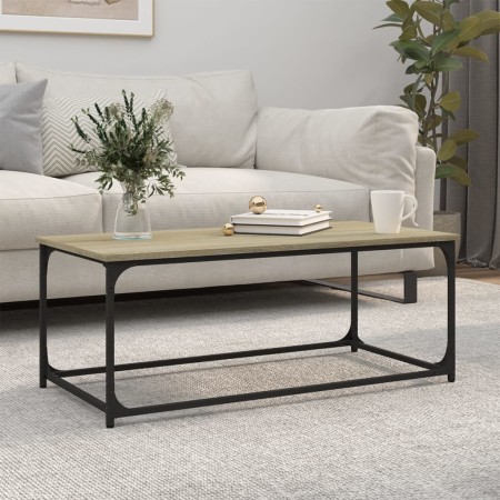Mesa de centro madera y hierro roble Sonoma 102x50x40 cm by , Coffee table - Ref: Foro24-823298, Price: 46,94 €, Discount: %
