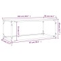 Mesa de centro madera y hierro roble Sonoma 102x50x40 cm by , Coffee table - Ref: Foro24-823298, Price: 46,94 €, Discount: %
