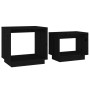 Mesas de centro apilables 2 unidades madera maciza pino negro by , Coffee table - Ref: Foro24-813529, Price: 48,48 €, Discoun...