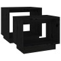 Mesas de centro apilables 2 unidades madera maciza pino negro by , Coffee table - Ref: Foro24-813529, Price: 48,48 €, Discoun...