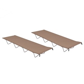Camas de camping 2 uds tela Oxford y acero taupé 180x60x19 cm von , Kinderbetten - Ref: Foro24-312487, Preis: 61,94 €, Rabatt: %