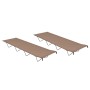 Camas de camping 2 uds tela Oxford y acero taupé 180x60x19 cm de , Catres - Ref: Foro24-312487, Precio: 61,94 €, Descuento: %