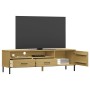 Mueble de TV con patas de metal OSLO madera maciza pino marrón von , TV-Möbel - Ref: Foro24-351027, Preis: 132,92 €, Rabatt: %