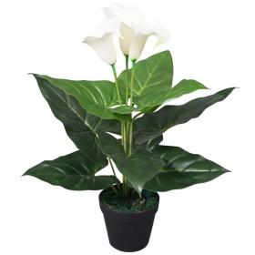Planta cala lilly artificial con macetero 45 cm blanca von , Künstliche Flora - Ref: Foro24-244443, Preis: 23,58 €, Rabatt: %
