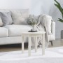 Mesa de centro de madera maciza de pino blanco Ø 45x40 cm by , Coffee table - Ref: Foro24-822333, Price: 38,41 €, Discount: %