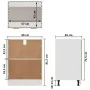 Unterer Küchenschrank aus Eichensperrholz, 60 x 46 x 81,5 cm von vidaXL, Küchenschränke - Ref: Foro24-801191, Preis: 71,00 €,...