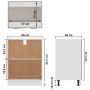 Unterer Küchenschrank aus Eichensperrholz, 60 x 46 x 81,5 cm von vidaXL, Küchenschränke - Ref: Foro24-801191, Preis: 72,13 €,...