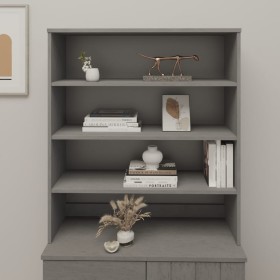 Aparador superior HAMAR pino macizo gris claro 90x30x100 cm von , Sideboards - Ref: Foro24-340435, Preis: 96,70 €, Rabatt: %
