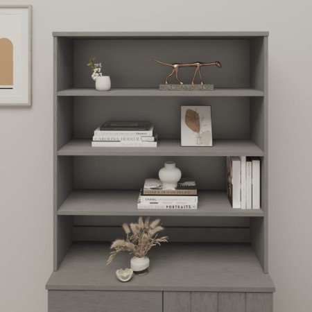 Aparador superior HAMAR pino macizo gris claro 90x30x100 cm by , Sideboards - Ref: Foro24-340435, Price: 96,63 €, Discount: %