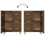 Aparador de madera de ingeniería marrón roble 69,5x34x90 cm de , Aparadores - Ref: Foro24-817353, Precio: 84,59 €