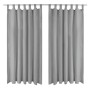 Cortinas de micro-raso con bucles 2 unidades 140x245 cm gris von , Vorhänge und Gardinen - Ref: Foro24-132215, Preis: 32,73 €...