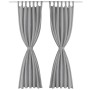 Cortinas de micro-raso con bucles 2 unidades 140x245 cm gris von , Vorhänge und Gardinen - Ref: Foro24-132215, Preis: 32,73 €...