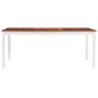 Mesa de comedor de madera de pino blanco y marrón 180x90x73 cm von , Küchen- und Esstische - Ref: Foro24-283408, Preis: 295,0...