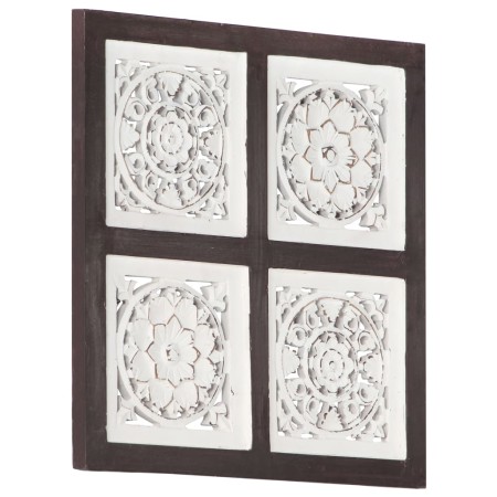Panel de pared tallado a mano MDF marrón y blanco 40x40x1,5 cm von , Wandverkleidung - Ref: Foro24-321653, Preis: 24,36 €, Ra...