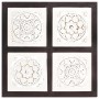 Panel de pared tallado a mano MDF marrón y blanco 40x40x1,5 cm von , Wandverkleidung - Ref: Foro24-321653, Preis: 24,36 €, Ra...