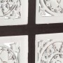 Panel de pared tallado a mano MDF marrón y blanco 40x40x1,5 cm de , Recubrimiento de paredes - Ref: Foro24-321653, Precio: 24...