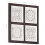 Panel de pared tallado a mano MDF marrón y blanco 40x40x1,5 cm von , Wandverkleidung - Ref: Foro24-321653, Preis: 24,36 €, Ra...