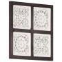 Panel de pared tallado a mano MDF marrón y blanco 40x40x1,5 cm von , Wandverkleidung - Ref: Foro24-321653, Preis: 24,36 €, Ra...