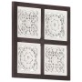 Panel de pared tallado a mano MDF marrón y blanco 40x40x1,5 cm von , Wandverkleidung - Ref: Foro24-321653, Preis: 24,36 €, Ra...