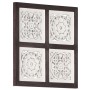 Panel de pared tallado a mano MDF marrón y blanco 40x40x1,5 cm von , Wandverkleidung - Ref: Foro24-321653, Preis: 24,36 €, Ra...