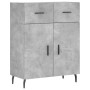 Aparador de madera de ingeniería gris hormigón 69,5x34x90 cm by , Sideboards - Ref: Foro24-828000, Price: 104,77 €, Discount: %