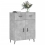 Aparador de madera de ingeniería gris hormigón 69,5x34x90 cm by , Sideboards - Ref: Foro24-828000, Price: 104,77 €, Discount: %