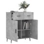 Aparador de madera de ingeniería gris hormigón 69,5x34x90 cm by , Sideboards - Ref: Foro24-828000, Price: 104,77 €, Discount: %