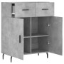 Aparador de madera de ingeniería gris hormigón 69,5x34x90 cm by , Sideboards - Ref: Foro24-828000, Price: 104,77 €, Discount: %
