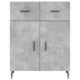 Aparador de madera de ingeniería gris hormigón 69,5x34x90 cm by , Sideboards - Ref: Foro24-828000, Price: 104,77 €, Discount: %