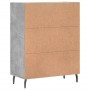 Aparador de madera de ingeniería gris hormigón 69,5x34x90 cm by , Sideboards - Ref: Foro24-828000, Price: 104,77 €, Discount: %